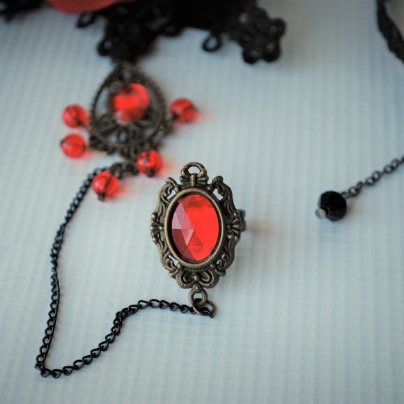 Halloween Jewelry Gothic-Rock Fashion 3 Piece Set - Picture 7 of 8